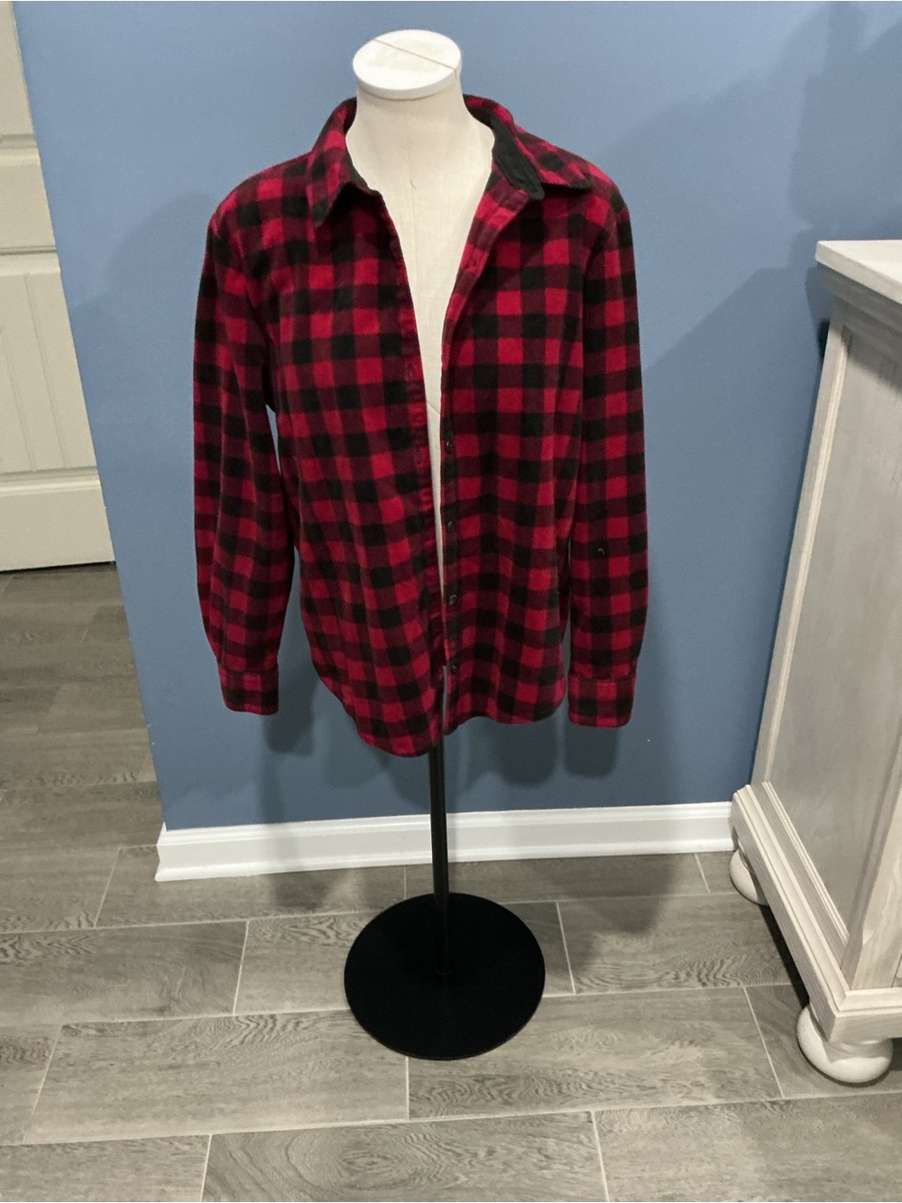 Lee Red and Black Buffalo Plaid Button-Down Shirt